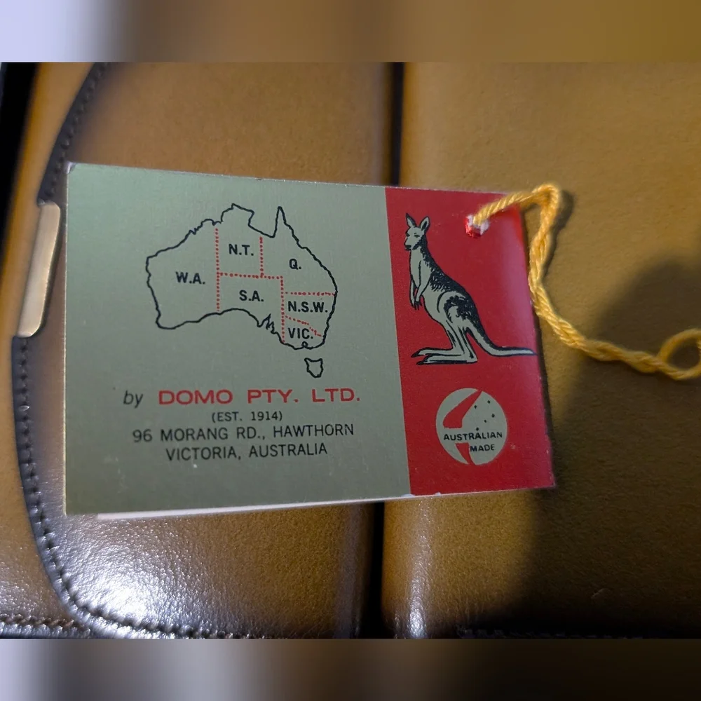 Rare Vintage Domo Kangaroo Skin Wallet And Key Holder set, made in Australia